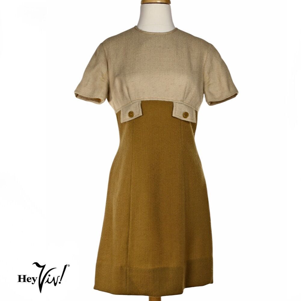 Vintage A Line Dress Parfait Originals Empire Waist Metal Zip Size Med - Hey Viv